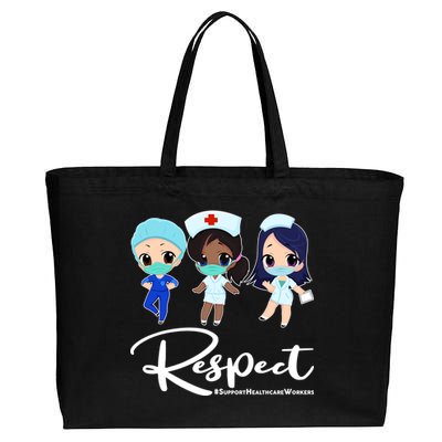 Respect Support Healthcare Workers Cotton Canvas Jumbo Tote