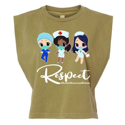 Respect Support Healthcare Workers Garment-Dyed Women's Muscle Tee