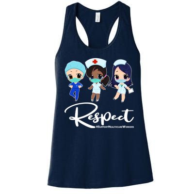 Respect Support Healthcare Workers Women's Racerback Tank