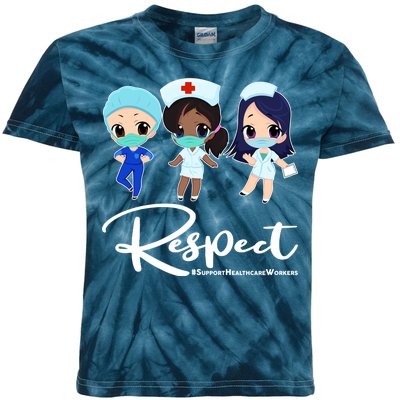 Respect Support Healthcare Workers Kids Tie-Dye T-Shirt