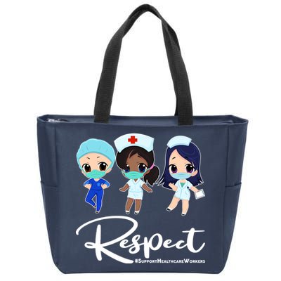 Respect Support Healthcare Workers Zip Tote Bag