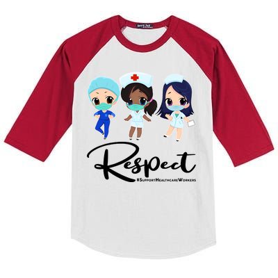 Respect Support Healthcare Workers Kids Colorblock Raglan Jersey