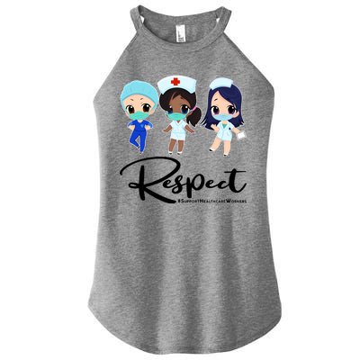 Respect Support Healthcare Workers Women's Perfect Tri Rocker Tank