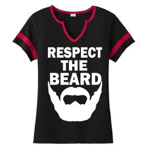 Respect The Beard Ladies Halftime Notch Neck Tee