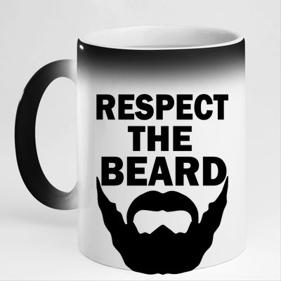 Respect The Beard 11oz Black Color Changing Mug