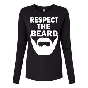 Respect The Beard Womens Cotton Relaxed Long Sleeve T-Shirt