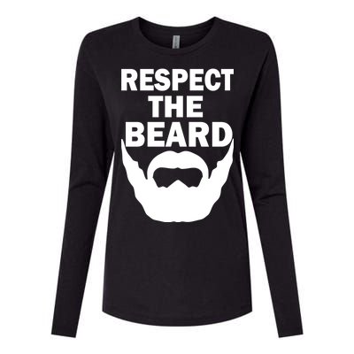 Respect The Beard Womens Cotton Relaxed Long Sleeve T-Shirt