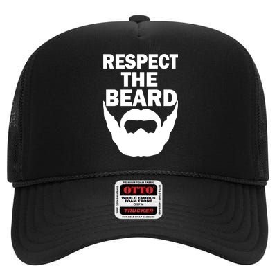 Respect The Beard High Crown Mesh Back Trucker Hat