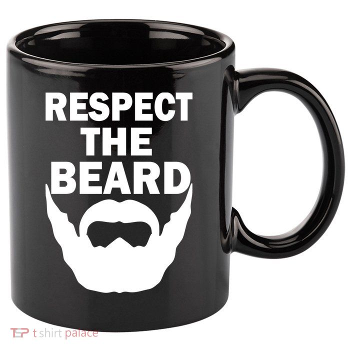 Respect The Beard 11oz C Handle Ceramic Mug