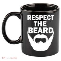 Respect The Beard 11oz C Handle Ceramic Mug