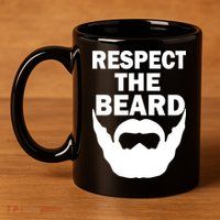 Respect The Beard 11oz C Handle Ceramic Mug