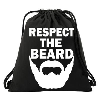 Respect The Beard Drawstring Bag