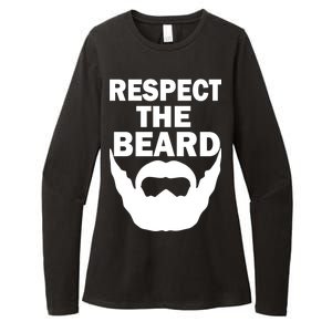 Respect The Beard Womens CVC Long Sleeve Shirt