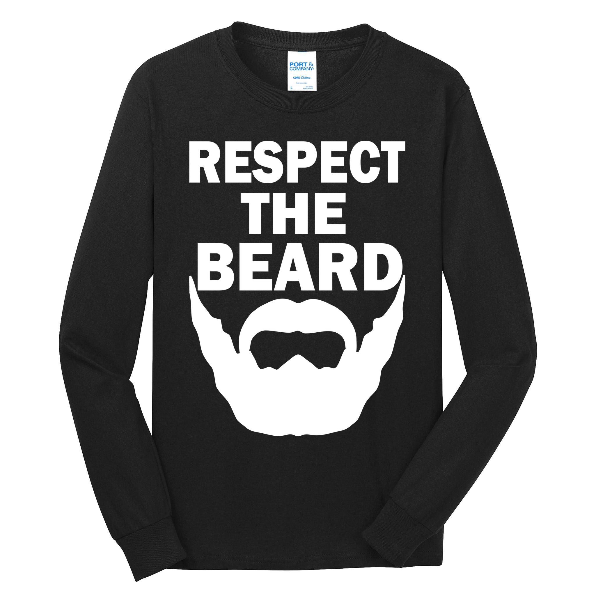 Respect The Beard Tall Long Sleeve T-Shirt