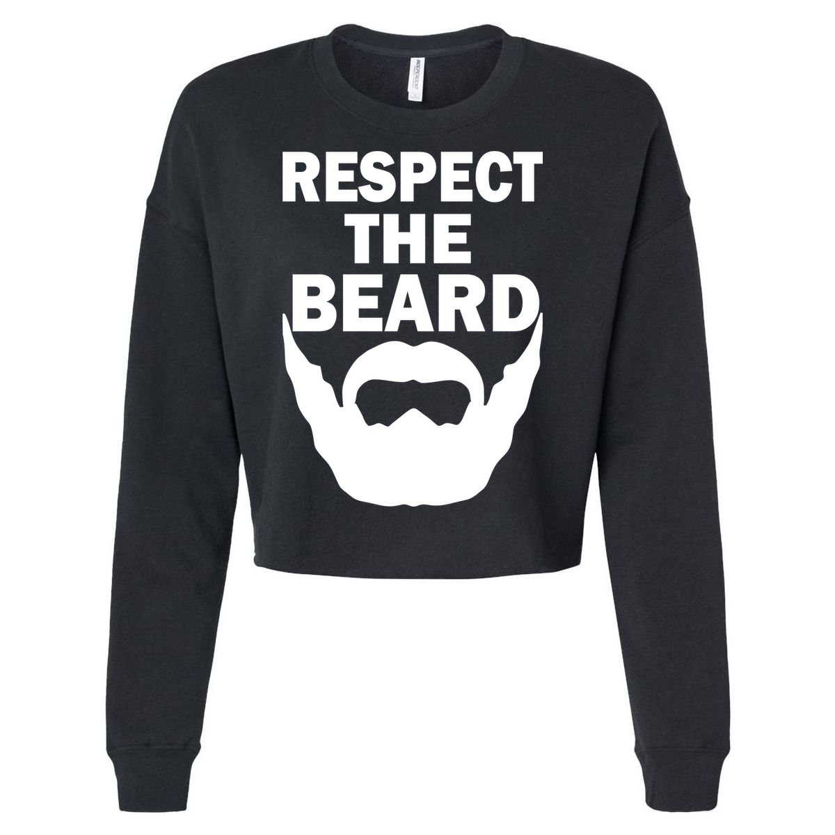 Respect The Beard Cropped Pullover Crew