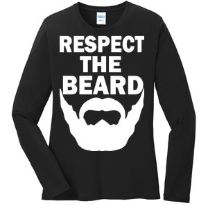 Respect The Beard Ladies Long Sleeve Shirt