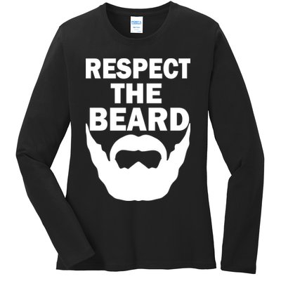 Respect The Beard Ladies Long Sleeve Shirt