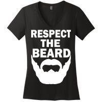 Respect The Beard Women's V-Neck T-Shirt