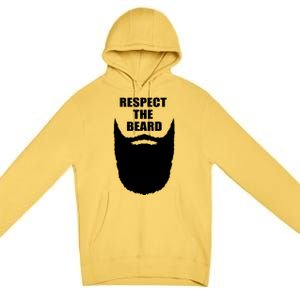 Respect The Beard Funny Bearded Premium Pullover Hoodie