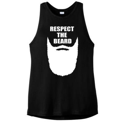 Respect The Beard Funny Bearded Ladies PosiCharge Tri-Blend Wicking Tank