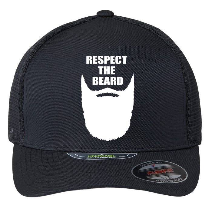 Respect The Beard Funny Bearded Flexfit Unipanel Trucker Cap