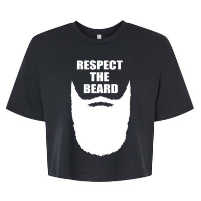 Respect The Beard Funny Bearded Bella+Canvas Jersey Crop Tee