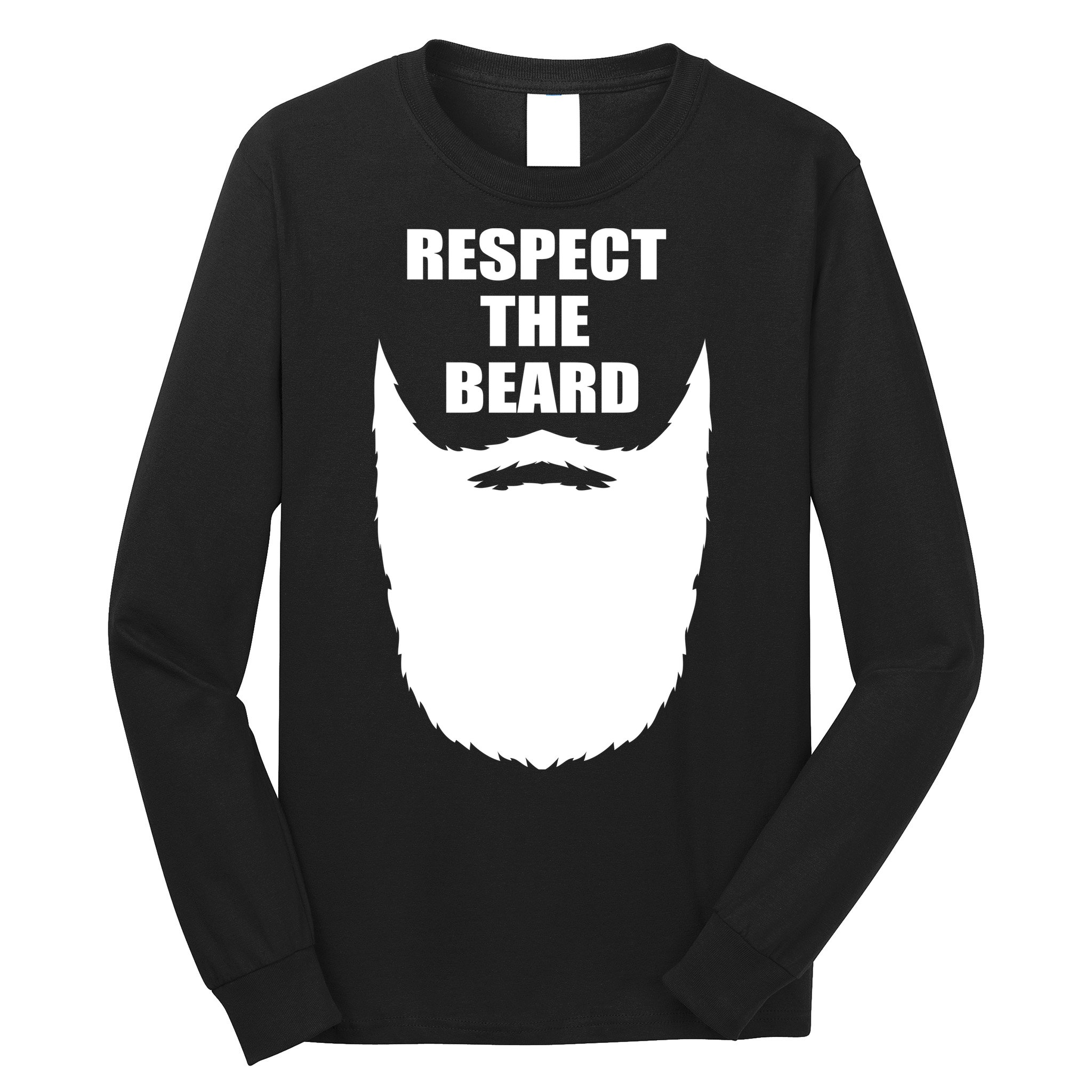 Respect The Beard Funny Bearded Long Sleeve Shirt
