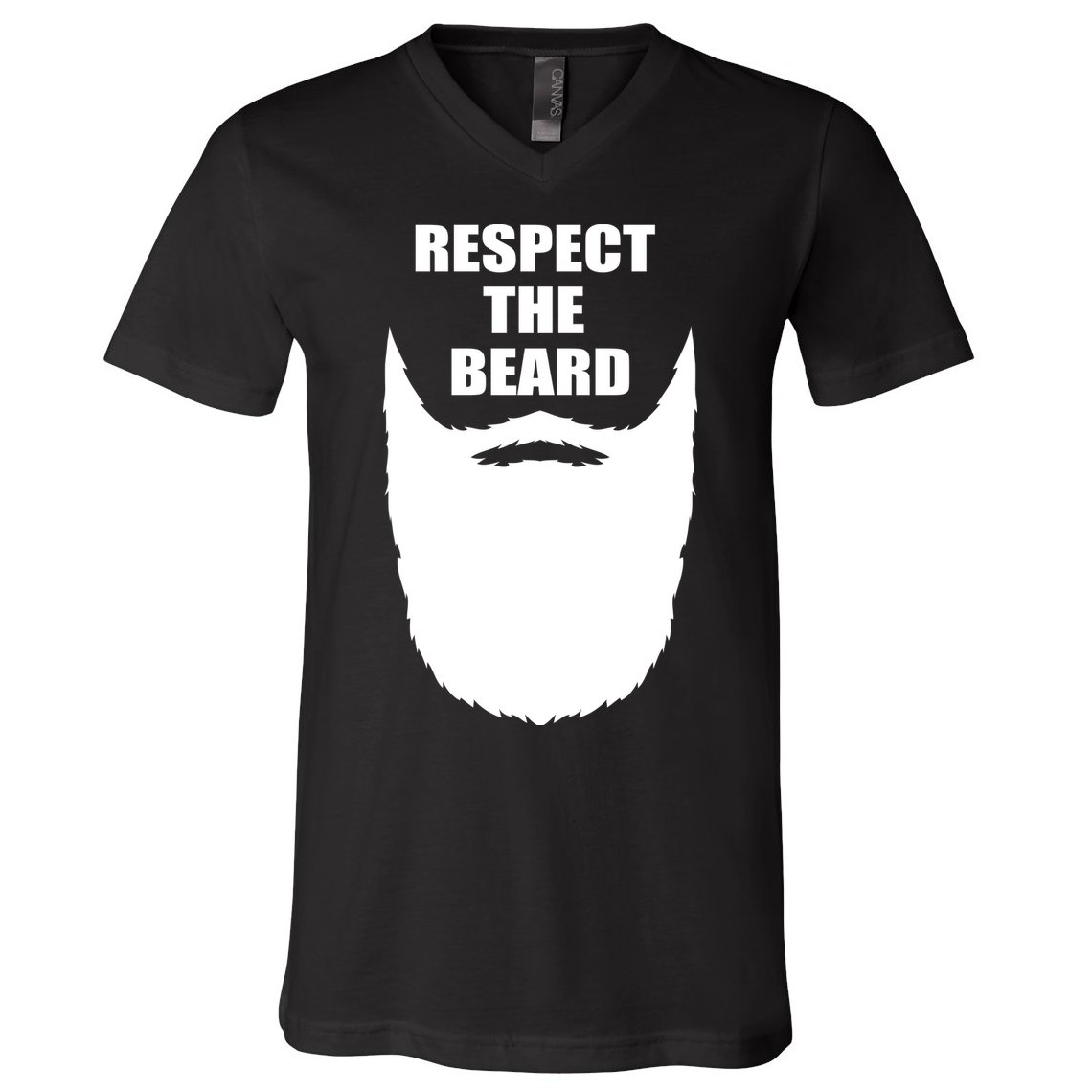 Respect The Beard Funny Bearded V-Neck T-Shirt