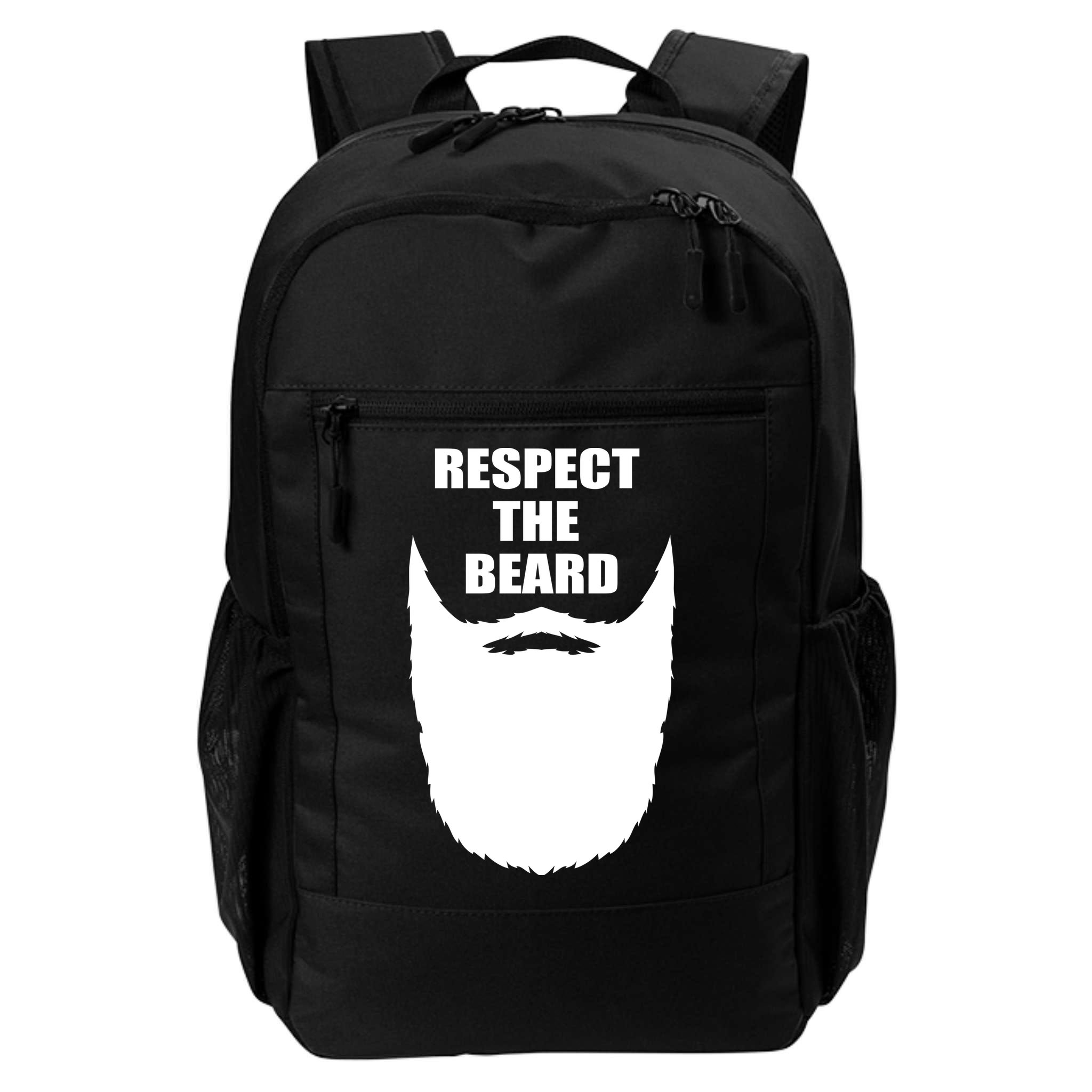 Respect The Beard Funny Bearded Backpack