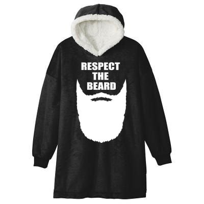 Respect The Beard Funny Bearded Hooded Wearable Blanket