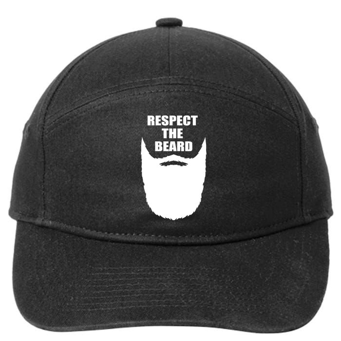 Respect The Beard Funny Bearded 7-Panel Snapback Hat