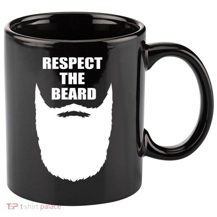 Respect The Beard Funny Bearded 11oz C Handle Ceramic Mug