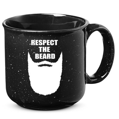 Respect The Beard Funny Bearded 15oz Campfire Ceramic Mug