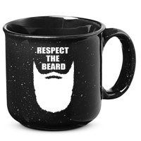 Respect The Beard Funny Bearded 15oz Campfire Ceramic Mug