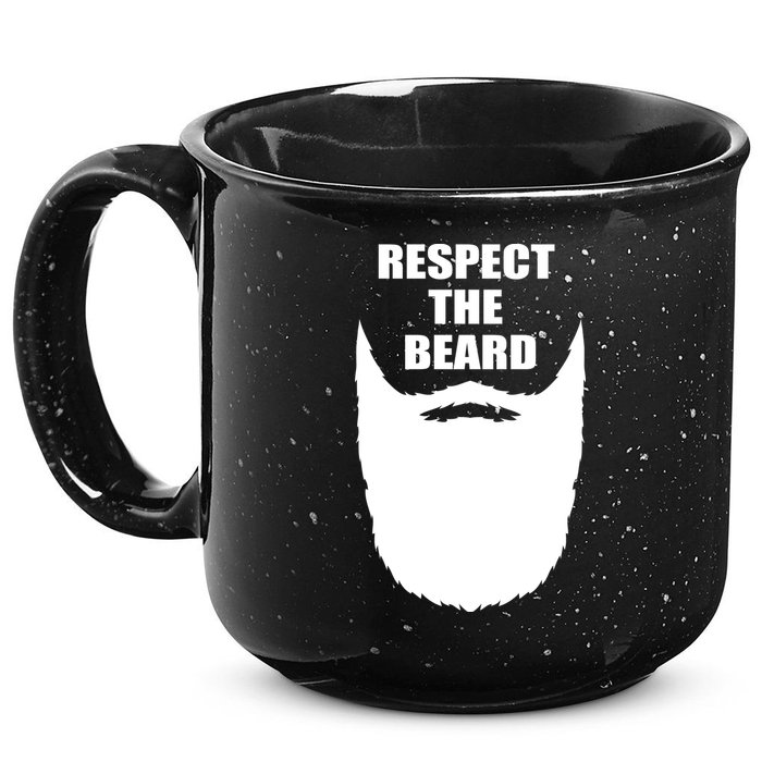 Respect The Beard Funny Bearded 15oz Campfire Ceramic Mug