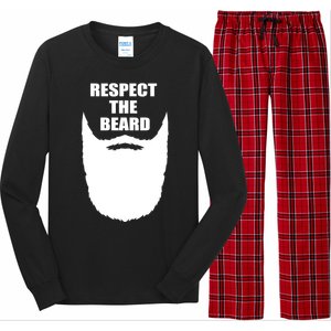 Respect The Beard Funny Bearded Long Sleeve Pajama Set