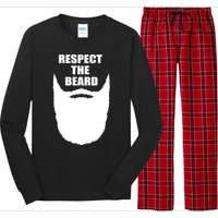 Respect The Beard Funny Bearded Long Sleeve Pajama Set