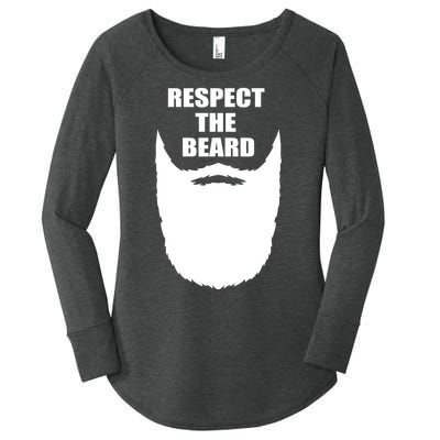 Respect The Beard Funny Bearded Women's Perfect Tri Tunic Long Sleeve Shirt