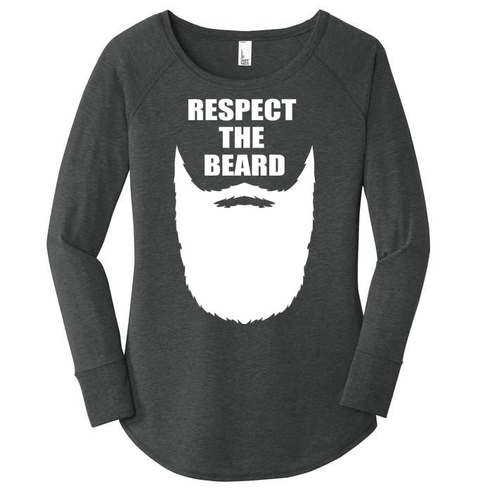 Respect The Beard Funny Bearded Women's Perfect Tri Tunic Long Sleeve Shirt