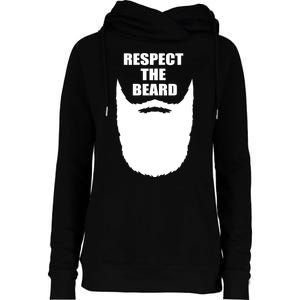 Respect The Beard Funny Bearded Womens Funnel Neck Pullover Hood