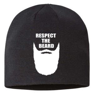 Respect The Beard Funny Bearded Sustainable Beanie