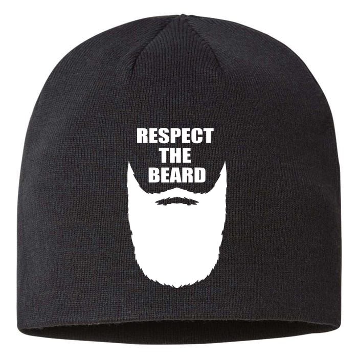 Respect The Beard Funny Bearded Sustainable Beanie