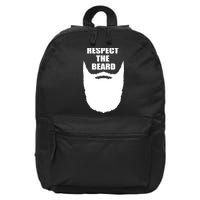 Respect The Beard Funny Bearded 16 in Basic Backpack
