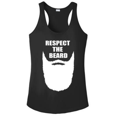 Respect The Beard Funny Bearded Ladies PosiCharge Competitor Racerback Tank