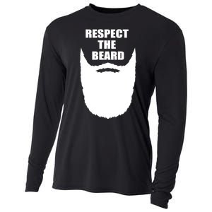 Respect The Beard Funny Bearded Cooling Performance Long Sleeve Crew