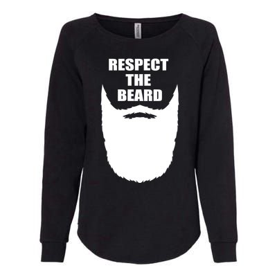 Respect The Beard Funny Bearded Womens California Wash Sweatshirt