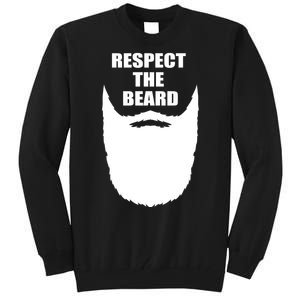 Respect The Beard Funny Bearded Tall Sweatshirt