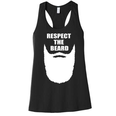 Respect The Beard Funny Bearded Women's Racerback Tank