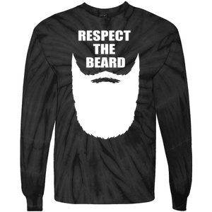 Respect The Beard Funny Bearded Tie-Dye Long Sleeve Shirt