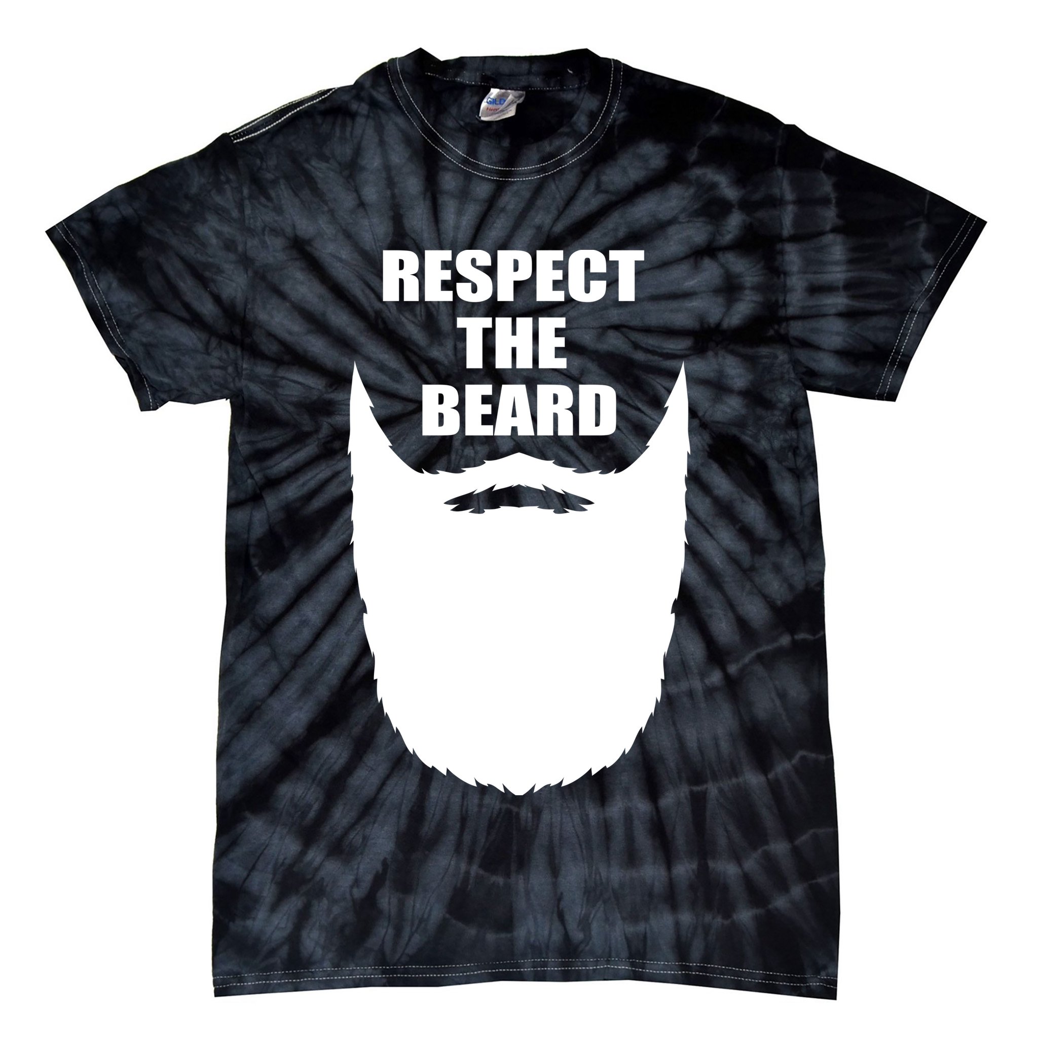 Respect The Beard Funny Bearded Tie-Dye T-Shirt
